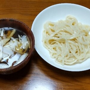 豚肉とネギで肉汁つけうどん♪